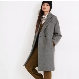 Madewell Averdon Coat in Herringbone Insuluxe Fabric size XS